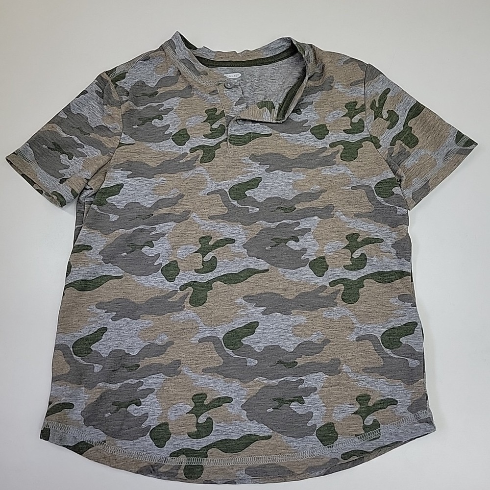 Old Navy Boy's Camo‎ Shirt Size L 10/12 Buttery Soft Comfy Short Sleeve Active